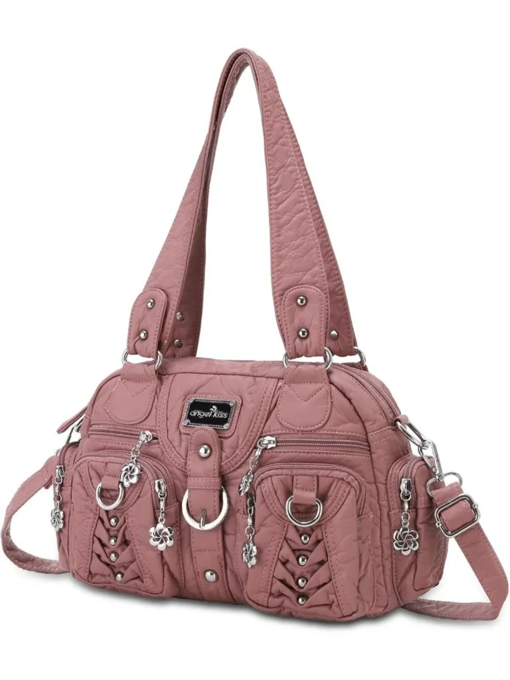 Chic Small Crossbody Handbag for Women - Soft Multipocket Hobo Purse